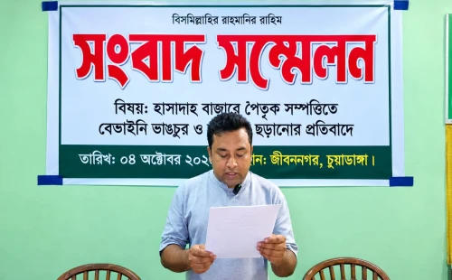জীবননগর হাসাদাহ বাজারে অবৈধভাবে দোকান উচ্ছেদের অভিযোগ