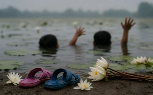 পুকুরে শাপলা তুলতে গিয়ে পানিতে ডুবে শিশুর মৃত্যু