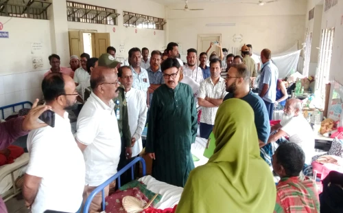 মুজিবনগর স্বাস্থ্য কমপ্লেক্স পরিদর্শনে বিএনপি নেতৃবৃন্দ