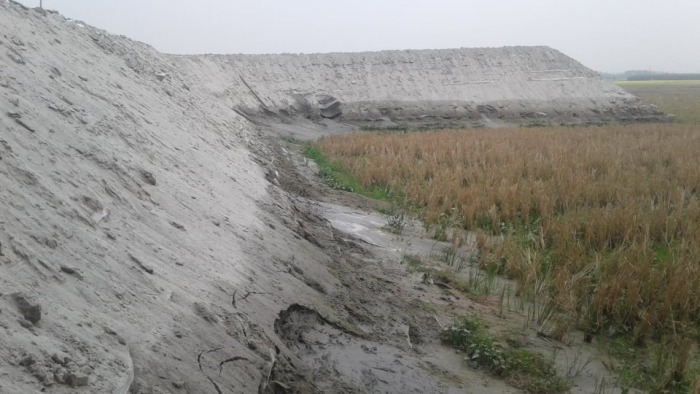 গাংনীতে আবাদী জমিতে অবৈধভাবে বালি উত্তোলন