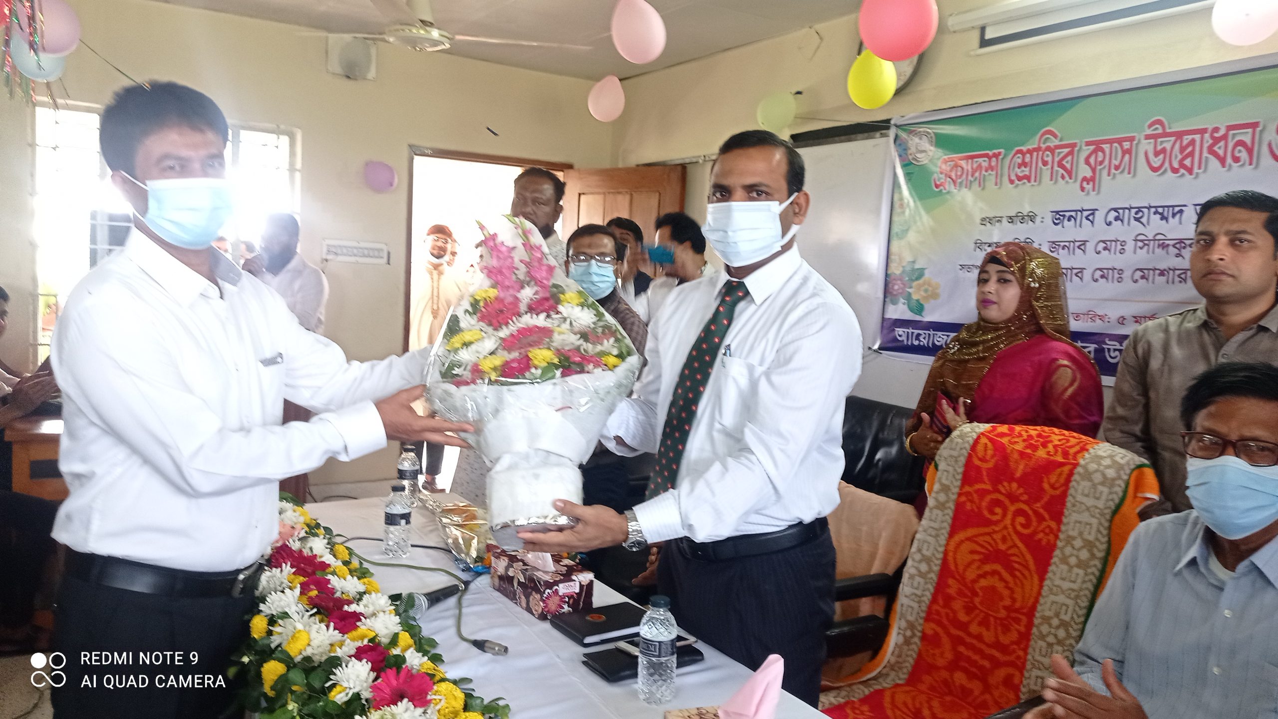 ডা. আফছার উদ্দীন কলেজে শিক্ষার্থীদের বরণ অনুষ্ঠানে ডিসি আমিনুল ইসলাম খান