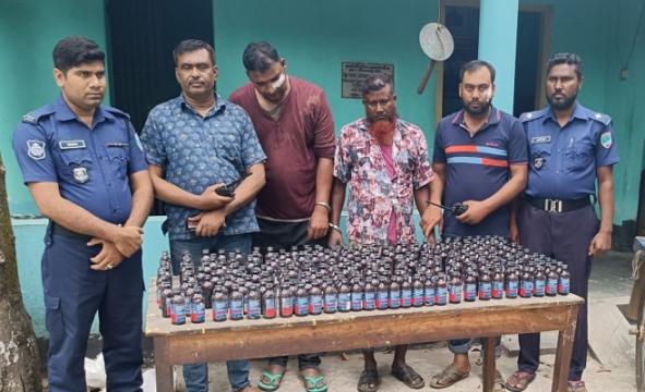 মেহেরপুরে ফেনসিডিলসহ দুই মাদক কারবারী আটক