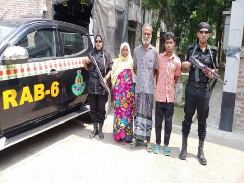 গাংনীতে হত্যা মামলায় স্বামী-স্ত্রীসহ তিনজন গ্রেপ্তার