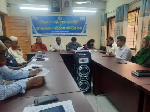 জীবননগর উপজেলা আইনশৃঙ্খলা ও চোরাচালান কমিটির মাসিক সভা অনুষ্ঠিত