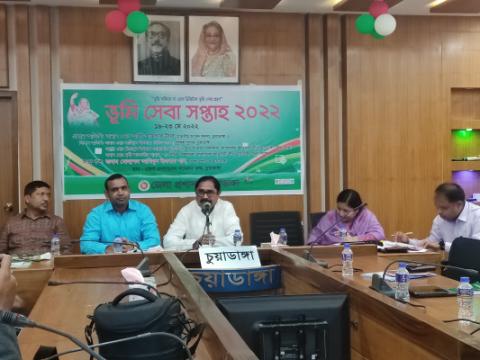 চুয়াডাঙ্গা ও ঝিনাইদহে ভূমি সেবা সপ্তাহ উপলক্ষে আলোচনা সভা অনুষ্ঠিত