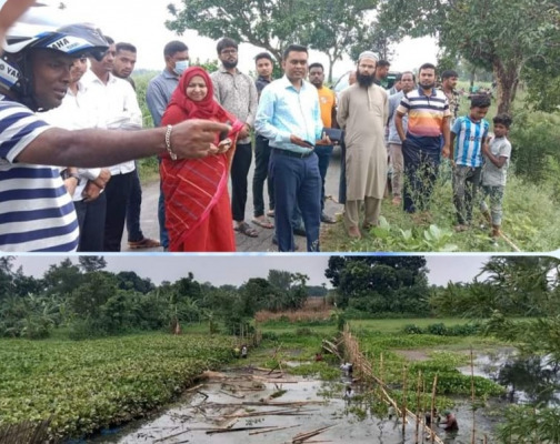 আলমডাঙ্গার কুমার নদের বাঁধ অপসারণ