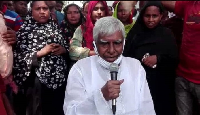 জীবননগর কৃষ্ণপুরে কৃষি জমি রক্ষা ও মিথ্যা মামলা প্রত্যাহারের দাবিতে গ্রামবাসীর বিক্ষোভ ও মানববন্ধন