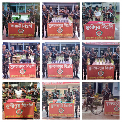 চুয়াডাঙ্গা ৬ বিজিবির সপ্তাহব্যাপী অভিযান