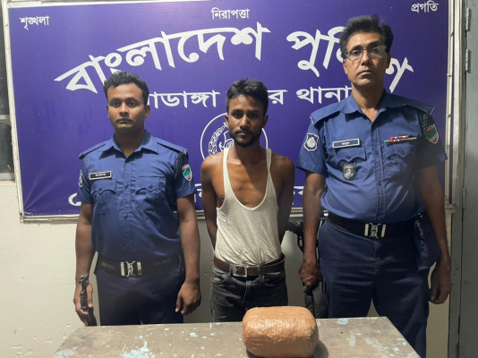 গাঁজাসহ হানুড়বাড়াদির হাসান গ্রেপ্তার
