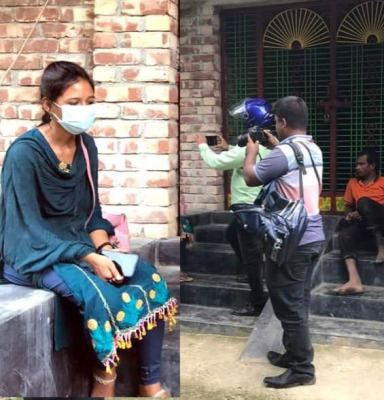 বিয়ের দাবিতে হিন্দু যুবকের বাড়িতে মুসলিম যুবতী