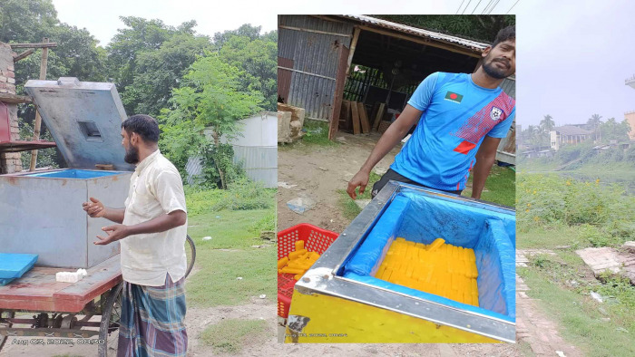 মেহেরপুরে বরফ কারখানায় ক্ষতিকর রং দিয়ে আইসক্রিম তৈরি