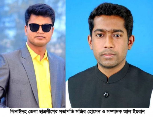 তারুণ্য নির্ভর ঝিনাইদহ জেলা ছাত্রলীগের কমিটি ঘোষণা