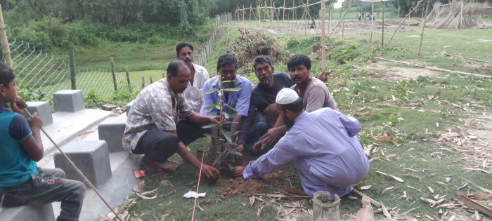 মেহেরপুরের কলাইডাঙ্গা মোমিনপুর ঈদগাহ মাঠে বৃক্ষরোপণ