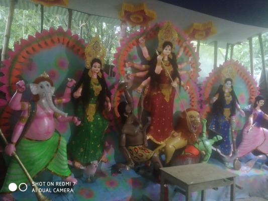 তিতুদহ ও গড়াইটুপিতে প্রতিমা তৈরির কাজ শেষ
