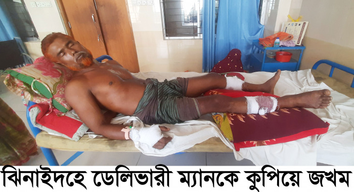 ঝিনাইদহে ডেলিভারি ম্যানকে কুপিয়ে জখম