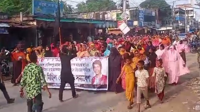 আলমডাঙ্গায় স্বেচ্ছাসেবক লীগ নেতা আল ইমরান হত্যাকারীদের দ্রুত গ্রেপ্তারের দাবিতে বিক্ষোভ সমাবেশ
