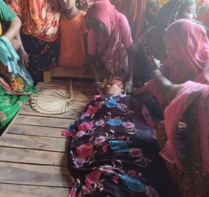 গাংনীতে পাখিভ্যানের চাকায় ওড়না জড়িয়ে নারী শ্রমিকের মৃত্যু