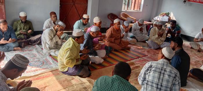 আন্দুলবাড়ীয়ায় জাকের পার্টি বাস্তুহারা ফ্রন্টের দোয়া মাহফিল