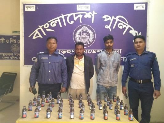 দামুড়হুদায় ৪৮ বোতল ফেনসিডিলসহ দুই মাদক ব্যবসায়ী আটক