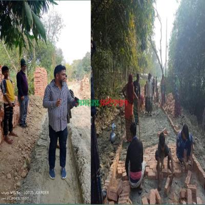 আলমডাঙ্গায় কাঁচা রাস্তার এইচবিবিকরণ কাজের উদ্বোধন