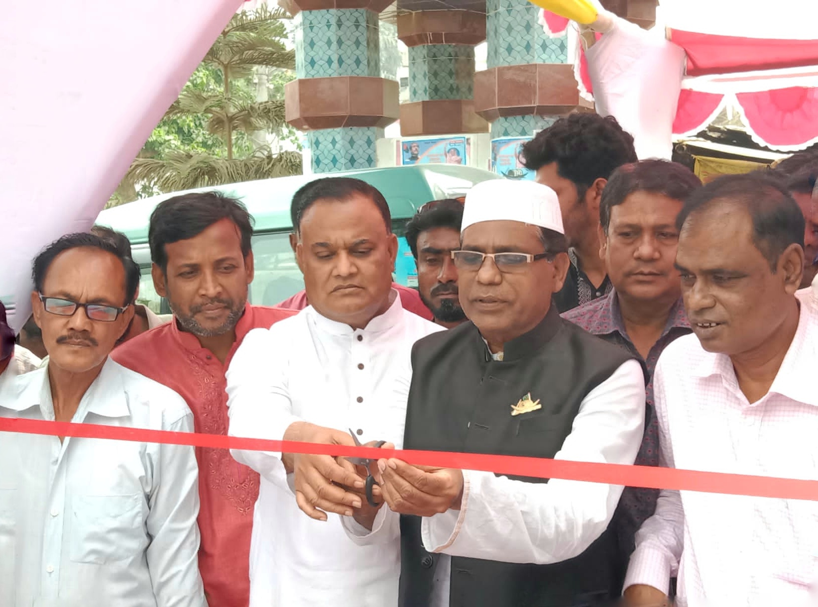 গাংনীর ধানখোলা ইউপি মার্কেটের ভিত্তি প্রস্তর স্থাপন