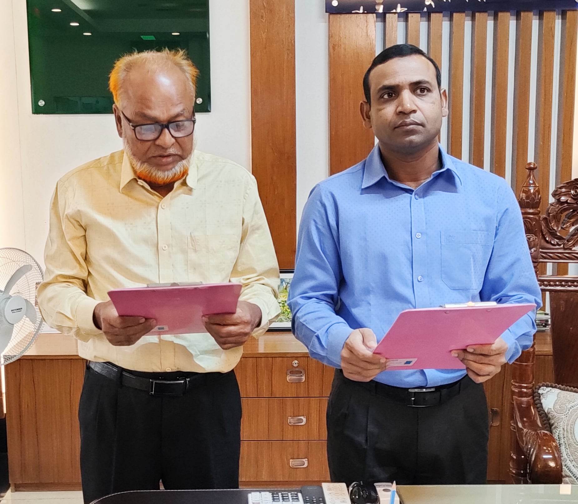 উথলী ইউপি চেয়ারম্যান আব্দুল হান্নানের শপথ গ্রহণ