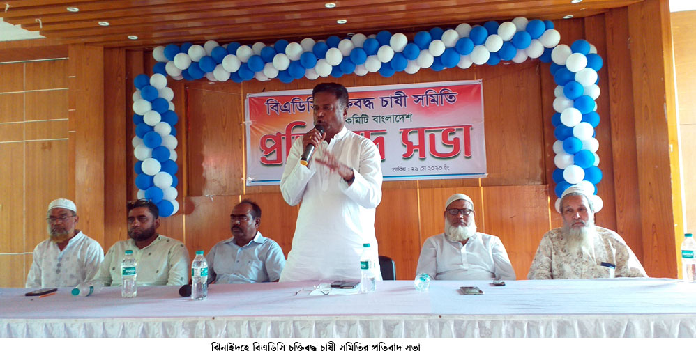 ঝিনাইদহে বীজের দাম বৃদ্ধির দাবিতে প্রতিবাদ সভা
