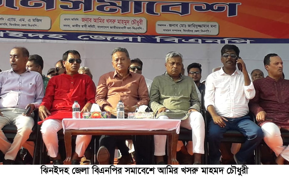 ঝিনাইদহে বিএনপির গণসমাবেশে স্থায়ী কমিটির সদস্য আমির খসরু চৌধুরী