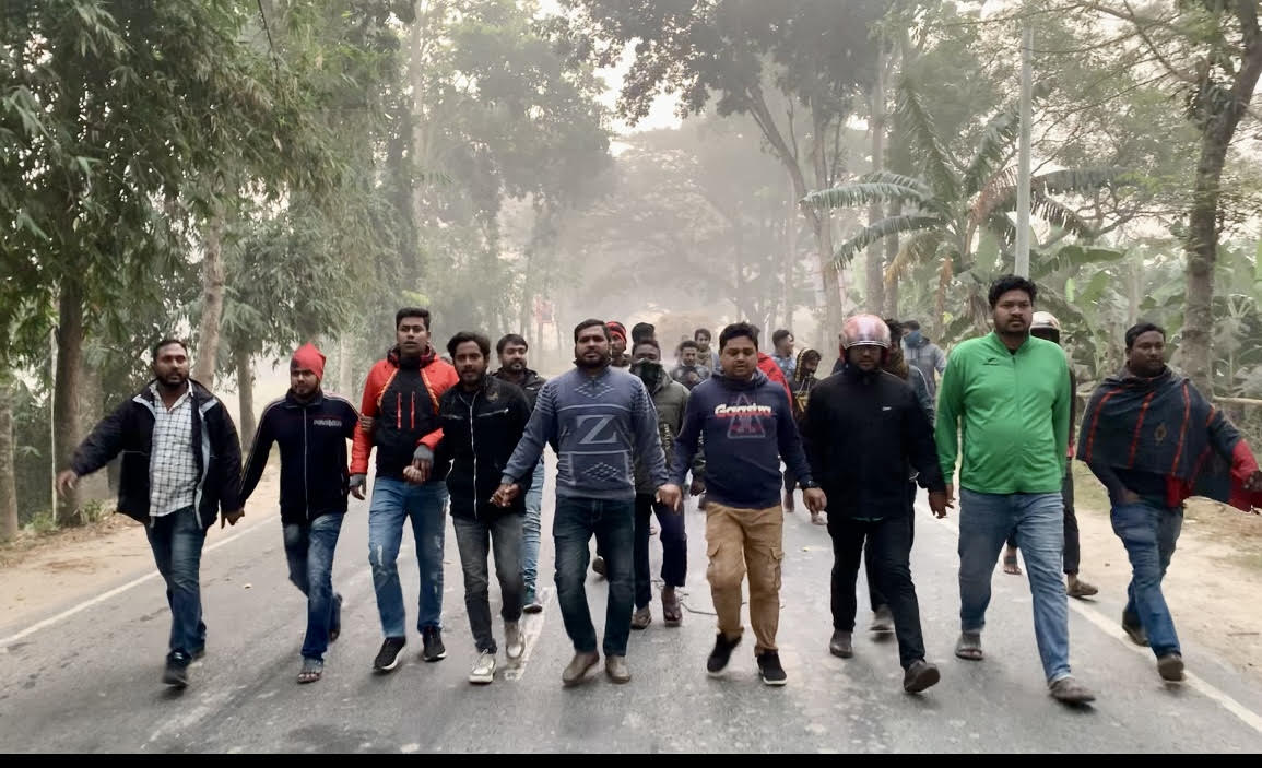 চুয়াডাঙ্গায় হরতালের সমর্থনে ছাত্রদলের মিছিল-পিকেটিং