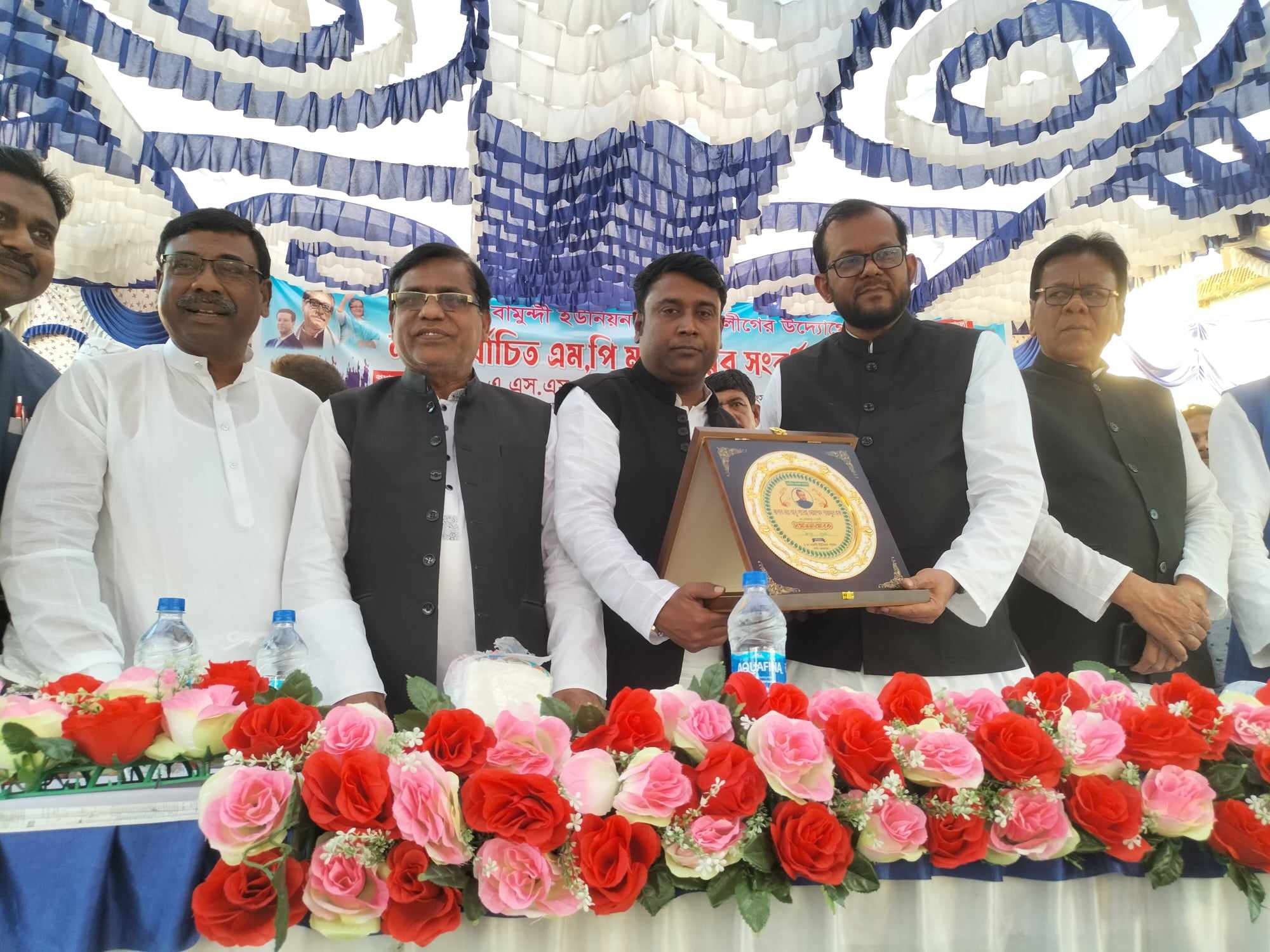 গাংনীতে এমপি সাগরকে সংবর্ধনা প্রদান