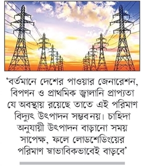 লোডশেডিংয়ের তীব্রতা আরও বাড়ার শঙ্কা