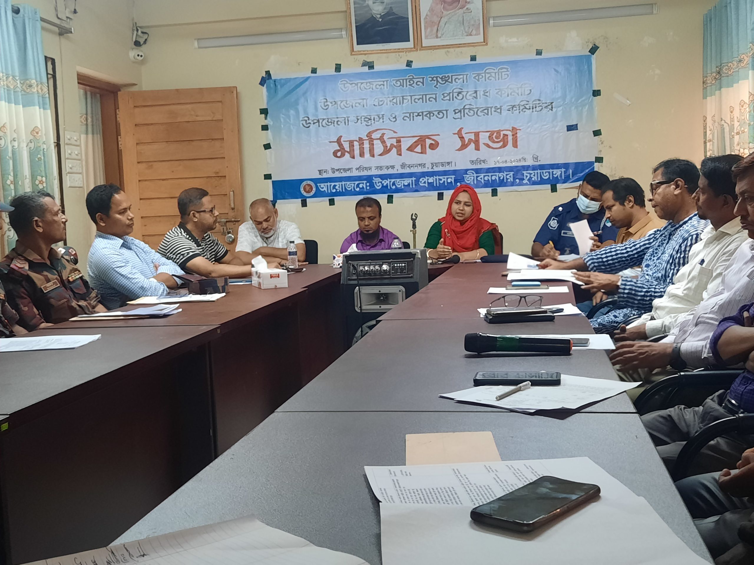 জীবননগরে আইনশৃঙ্খলা কমিটির মাসিক সভা