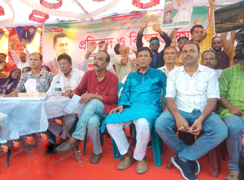 গাংনীতে বিএনপির প্রতিবাদ সভা ও বিক্ষোভ