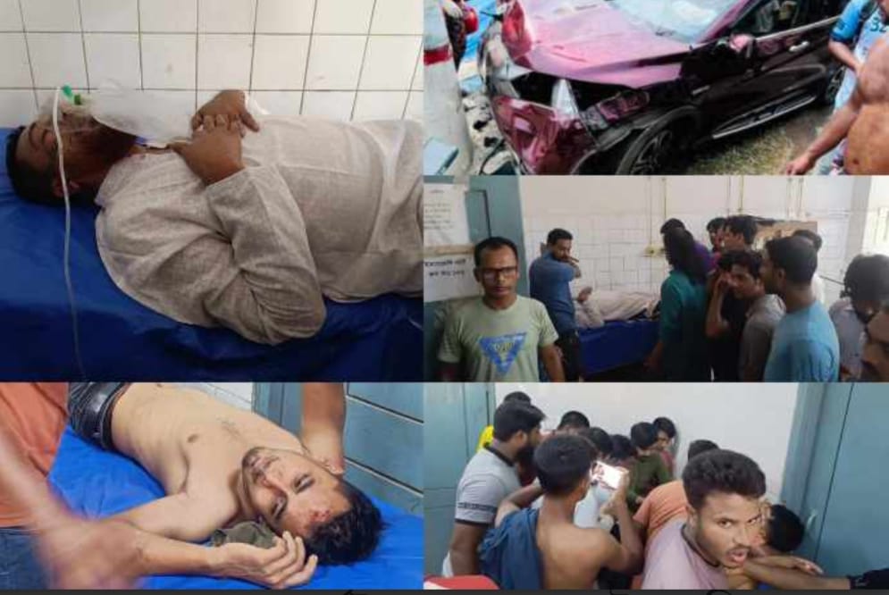 মেহেরপুরে সড়ক দুর্ঘটনায় তিন শ্রমিক নেতা আহত