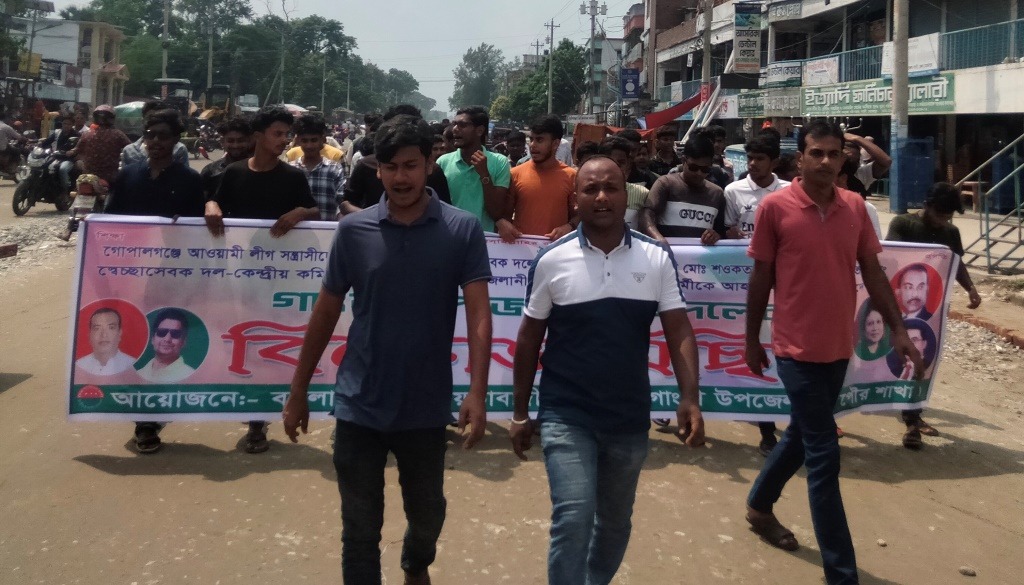 গাংনীতে ছাত্রদলের বিক্ষোভ সমাবেশ