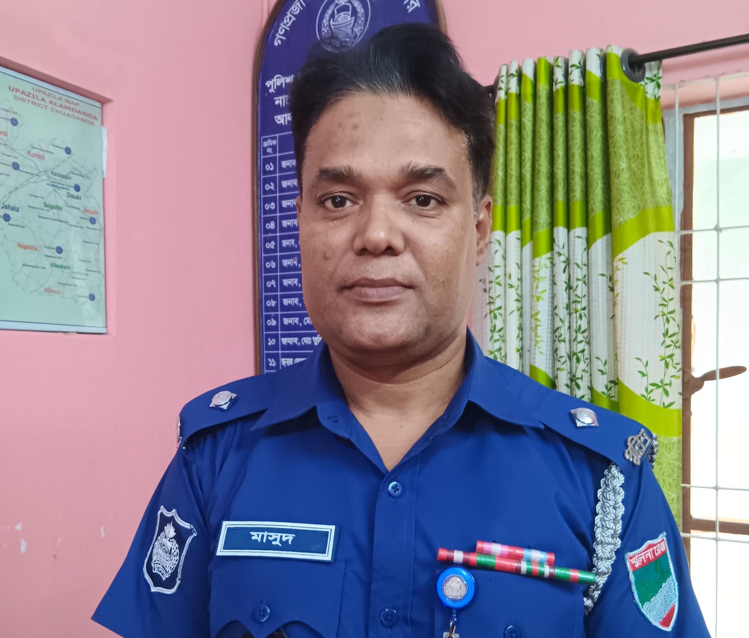 আলমডাঙ্গা থানায় ওসি মাসুদুর রহমানের যোগদান