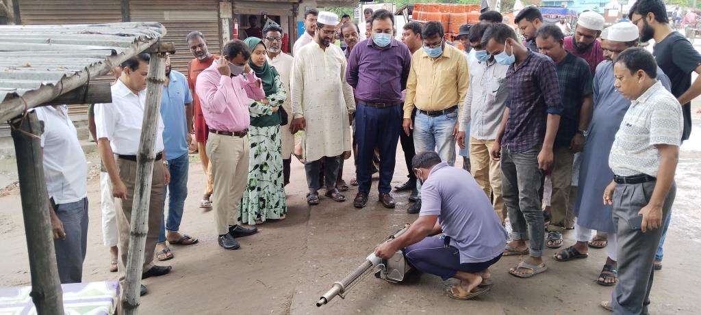 দর্শনা পৌরসভার উদ্যোগে মশক নিধন অভিযান