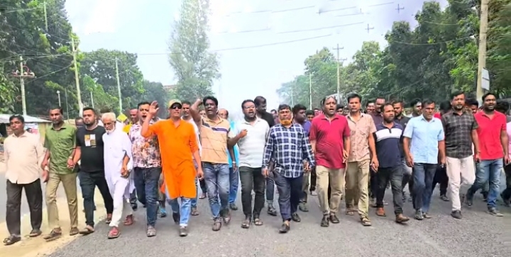 মেহেরপুরের গাংনীতে বিএনপির বিক্ষোভ মিছিল
