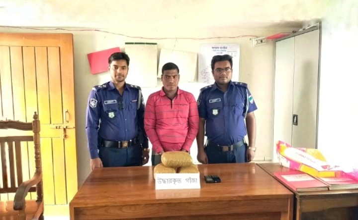 গাংনীতে ৩ কেজি গাঁজাসহ ছেলে আটক, বাবা পলাতক