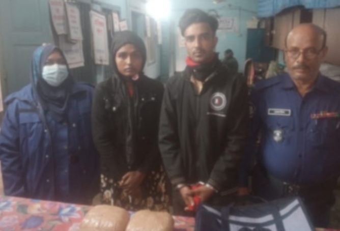 মেহেরপুরে ৪ কেজি গাঁজাসহ এক দম্পতি আটক