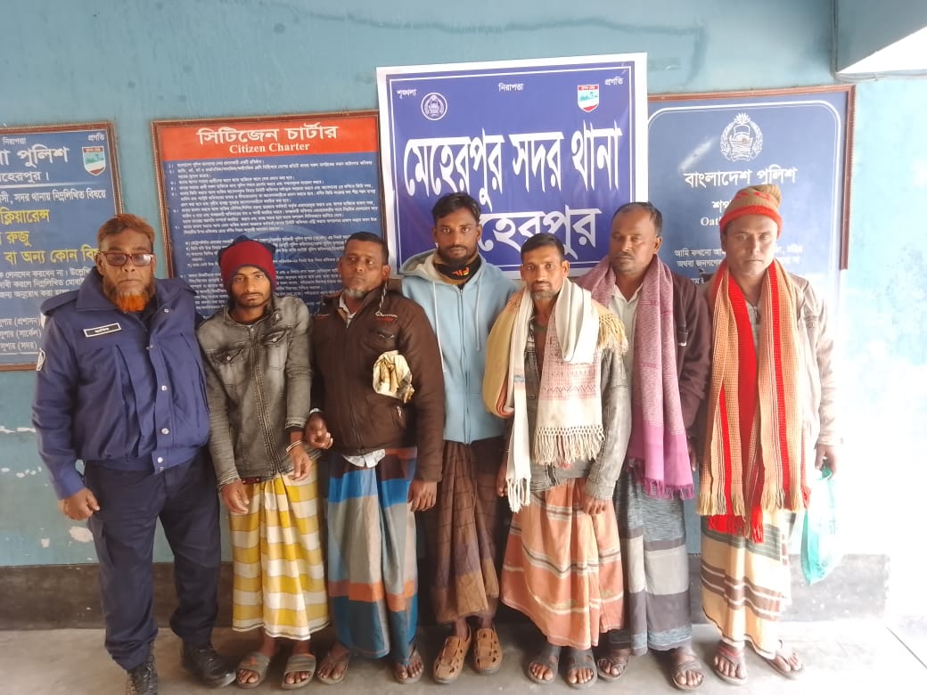 মেহেরপুরে আ. লীগের নেতা-কর্মীসহ গ্রেপ্তার ৭