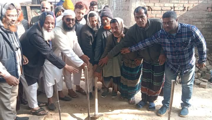 আন্দুলবাড়ীয়ায় মসজিদের দৃষ্টিনন্দন গেটের ভিত্তিপ্রস্তর উদ্বোধন