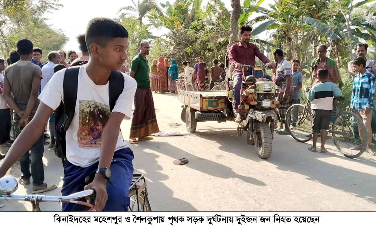 ঝিনাইদহে পৃথক সড়ক দুর্ঘটনায় দুজন নিহত