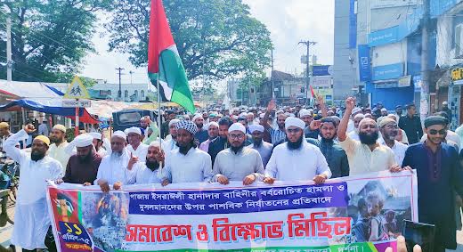 গাজায় ইসরাইলি গণহত্যার প্রতিবাদে দর্শনা, হাটবোয়ালিয়া ও গাংনীতে বিক্ষোভ সমাবেশ